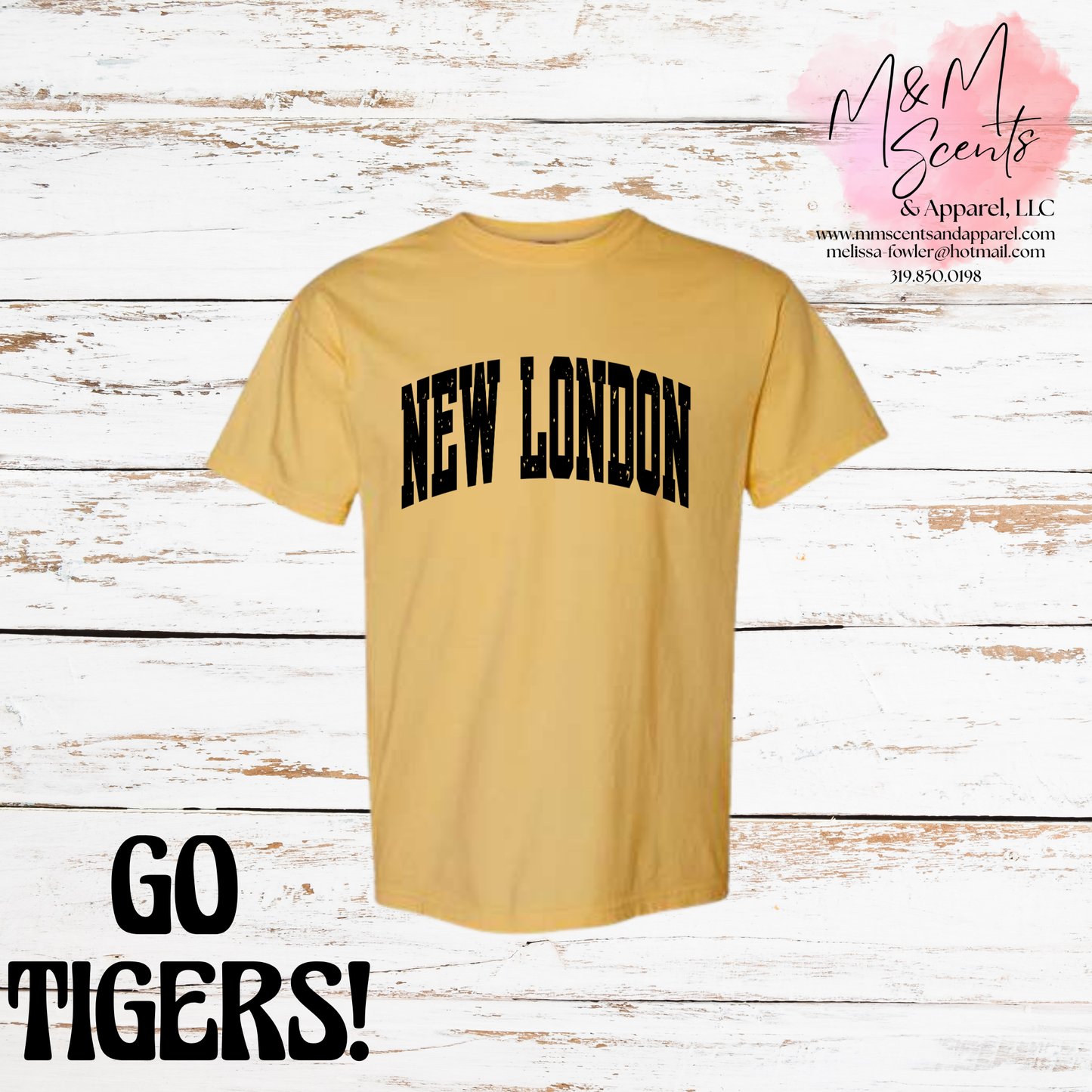 New London Arch Graphic Tee | Classic School Spirit Shirt | Multiple Colors
