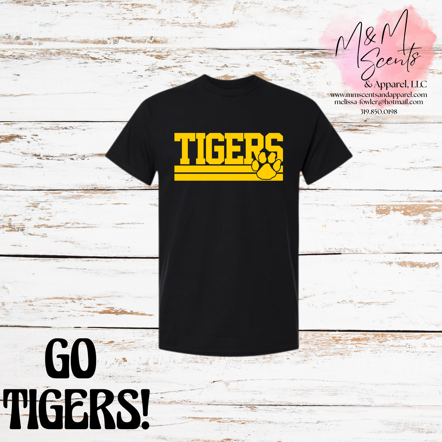 New London Tigers Paw Stripe Graphic Tee | School Spirit Shirt | Multiple Colors