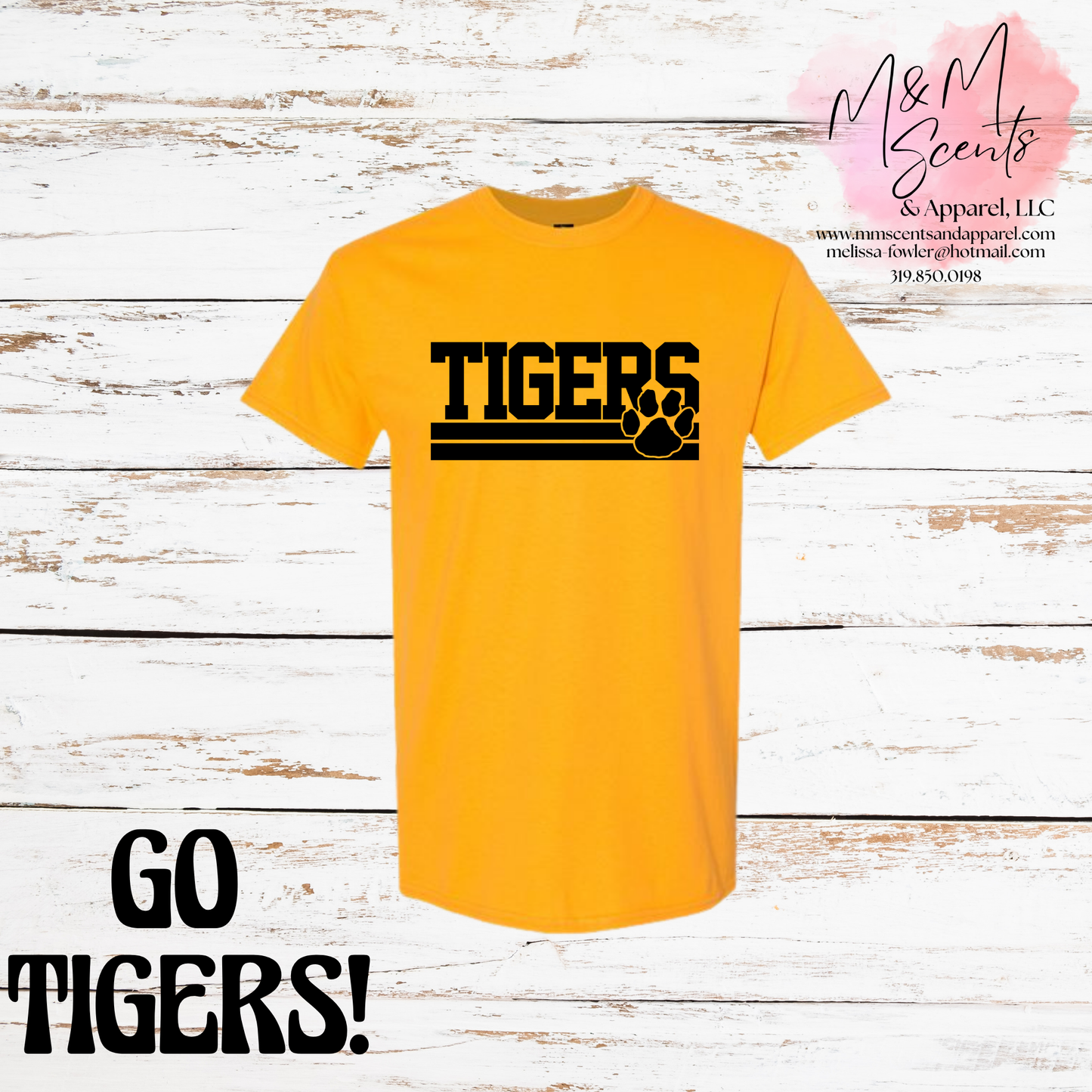 New London Tigers Paw Stripe Graphic Tee | School Spirit Shirt | Multiple Colors