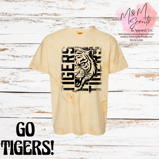 New London Tigers Vertical Graphic Tee | Bold Tiger Spirit Shirt