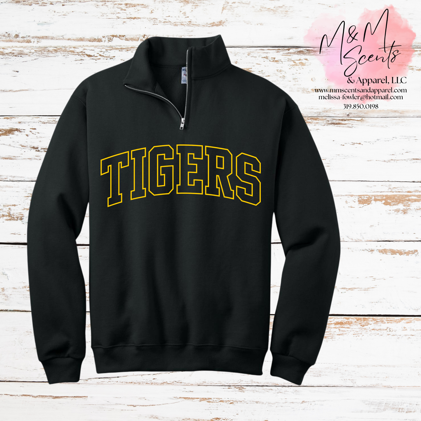 Tigers Quarter Zip Pullover | School Spirit 1/4 Zip Sweatshirt