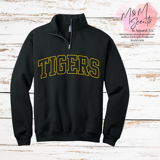 Tigers Quarter Zip Pullover | School Spirit 1/4 Zip Sweatshirt