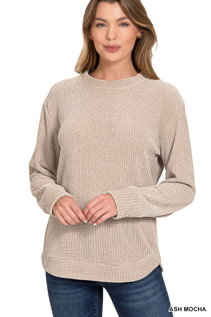 Zenana Washed Long Sleeve Top