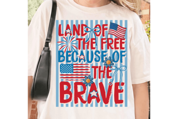 Land of the Free Because of the Brave Graphic Tee