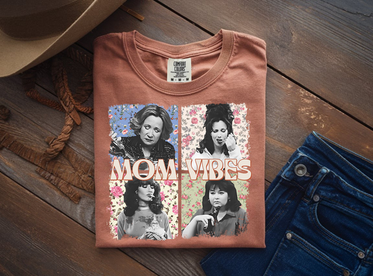 Mom Vibes Graphic Tee – Funny Vintage Mom Life Shirt