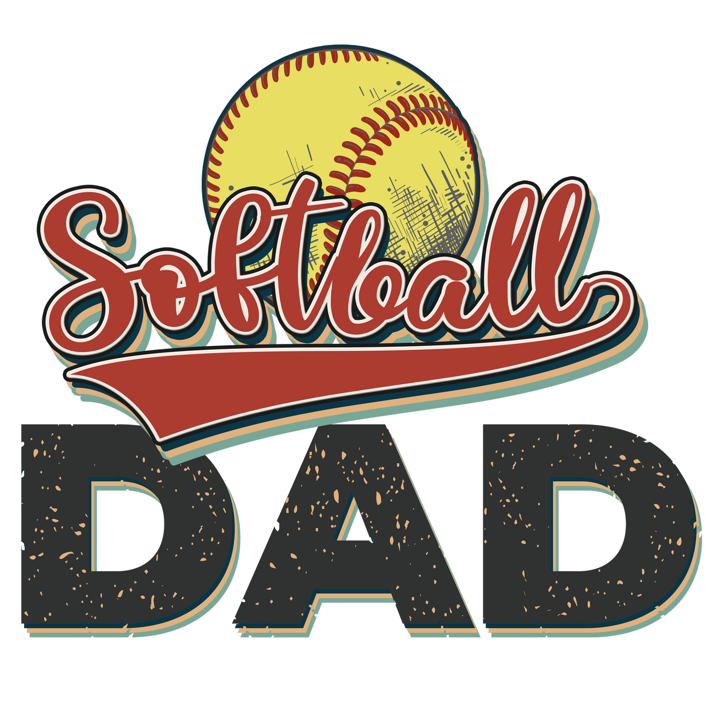 Softball Dad Shirt | Vintage Softball Graphic Tee | Game Day Dad Shirt | Sports Dad Tee