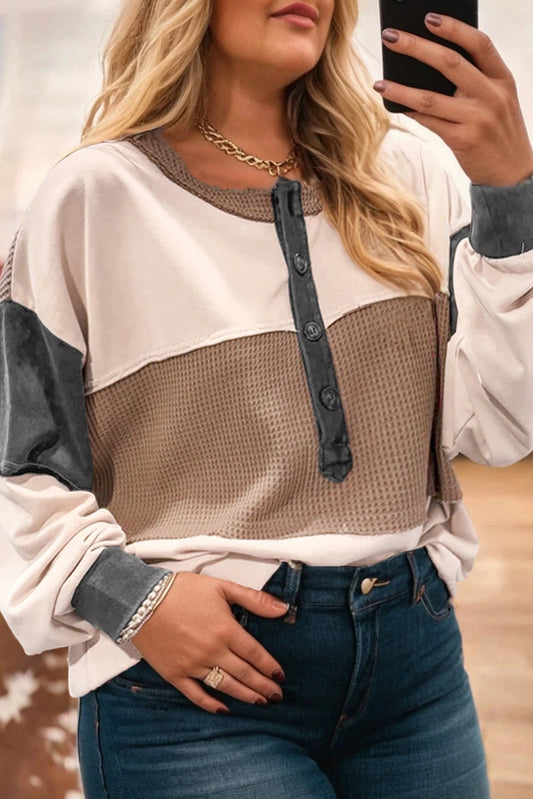 Jet Stream Waffle Knit Long Sleeve