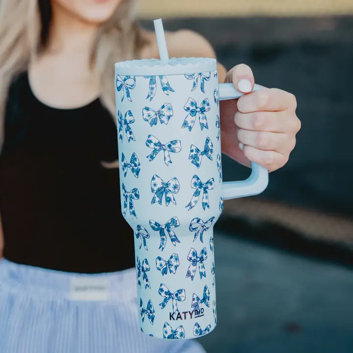 Blue Bow Tumbler