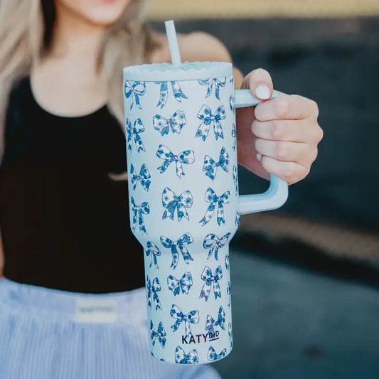 Blue Bow Tumbler