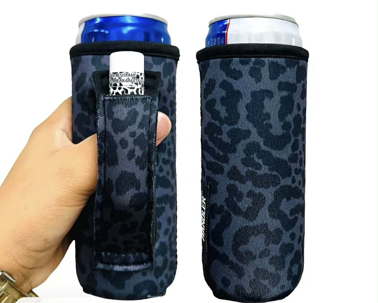 Slim Koozie with Handle/Chapstick Pocket