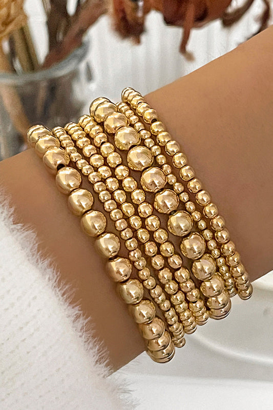 Gold Plate Beaded Bracelet Set