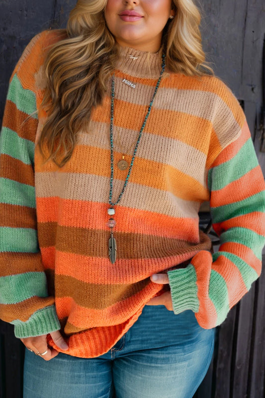 Orange Stripe Sweater