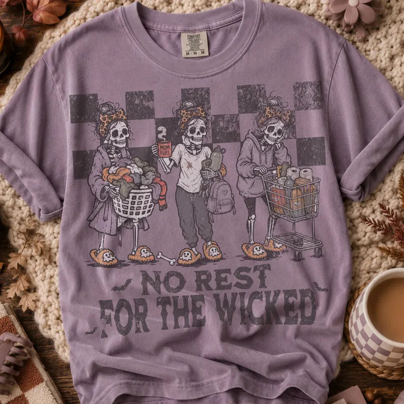 No Rest for the Wicked Halloween Graphic